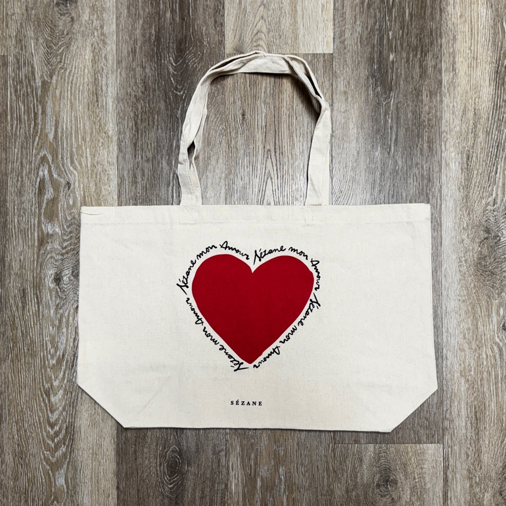 Sézane Heart Tote Bag
